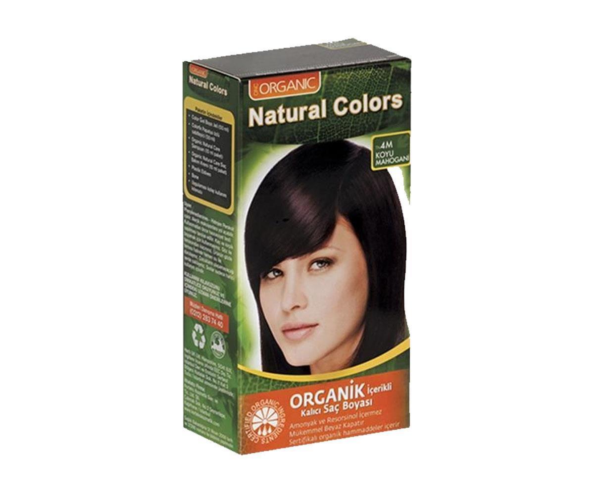 Natural Colors 4M Koyu Mahogani Organik Krem Saç Boyası