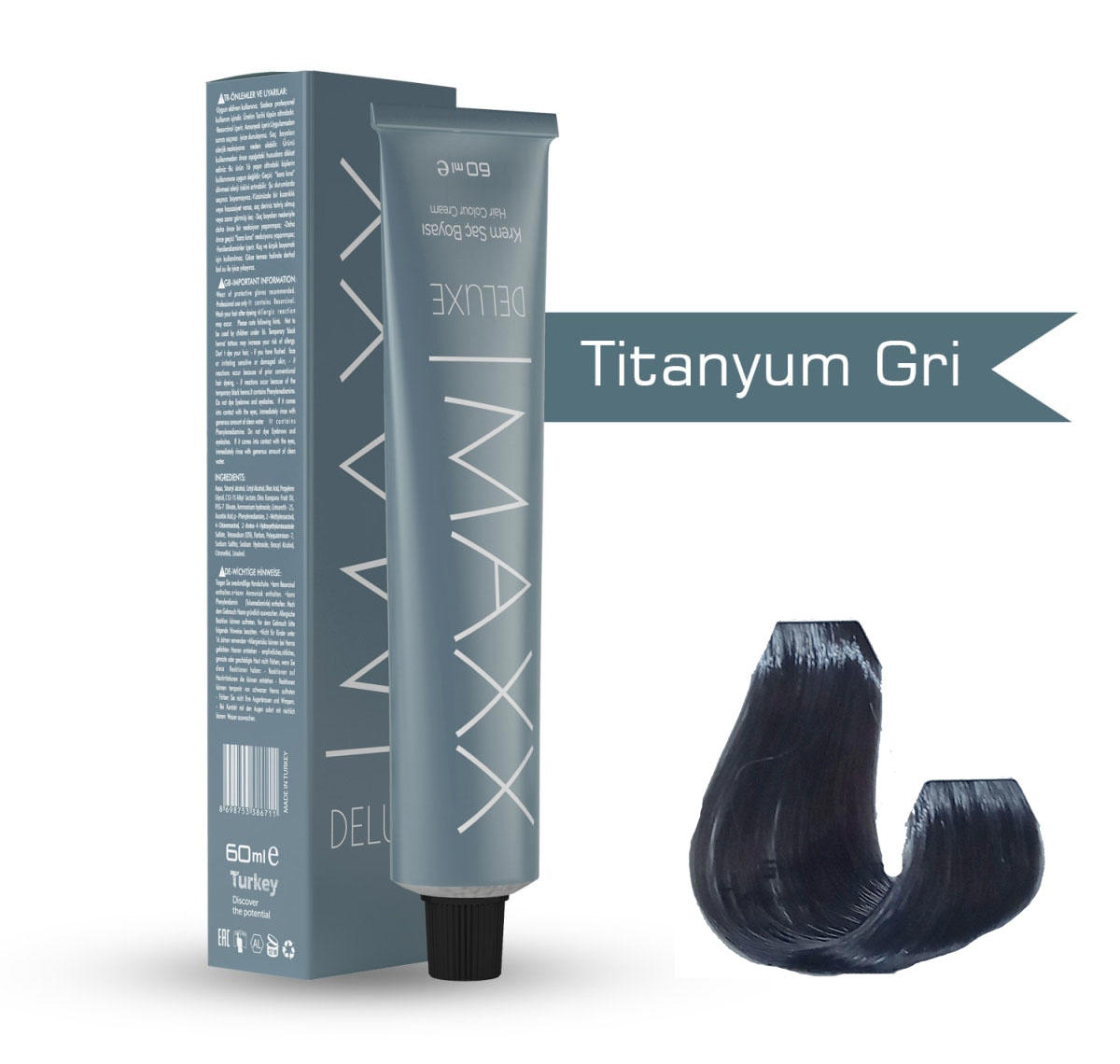 Maxx Titanyum Gri Krem Saç Boyası 60 ml