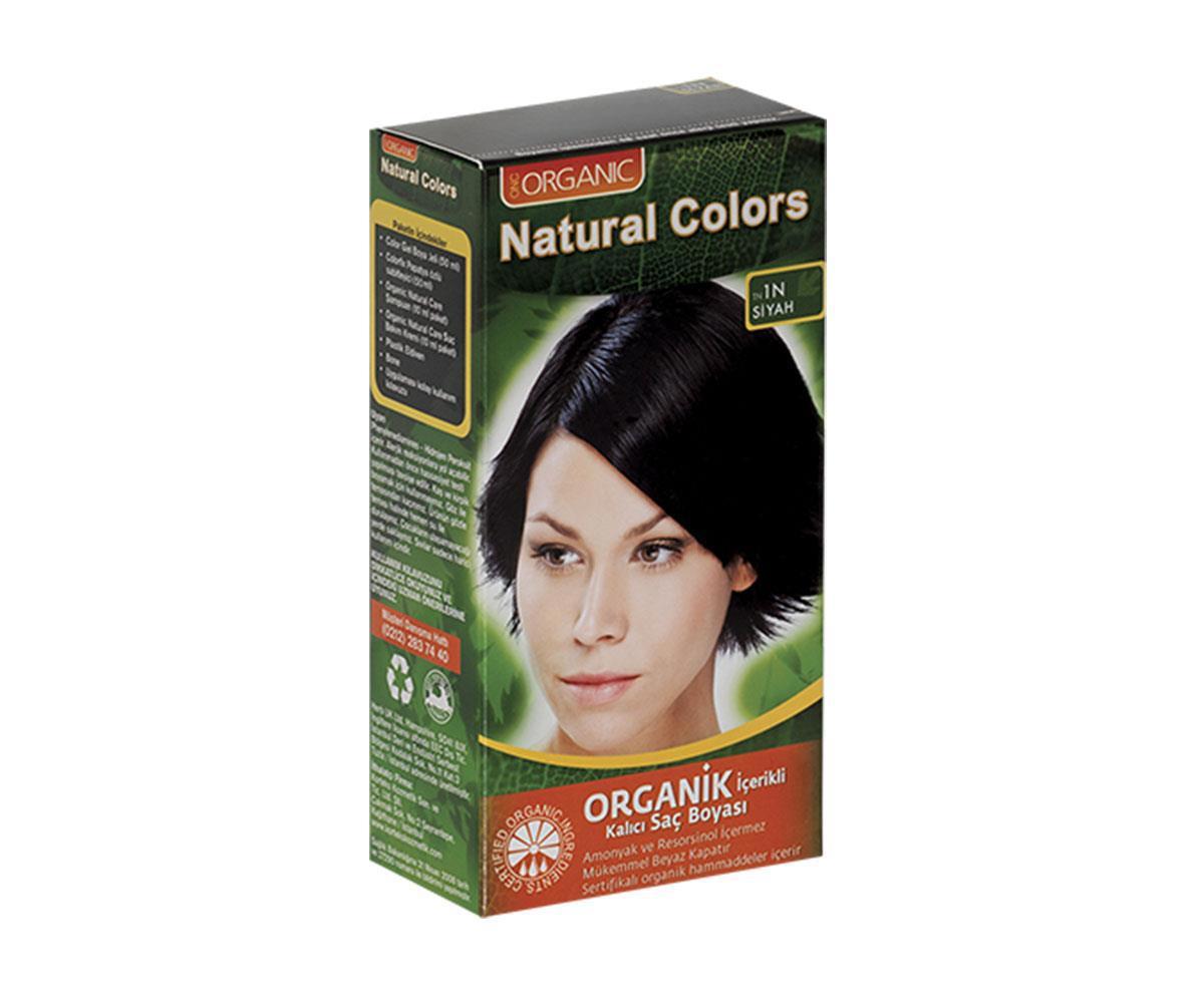 Natural Colors 1N Siyah Organik Krem Saç Boyası