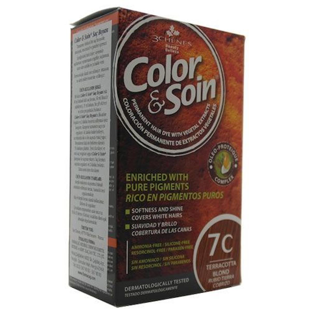 Color Soin 7C Terracotta Sarısı Organik Krem Saç Boyası 120 ml