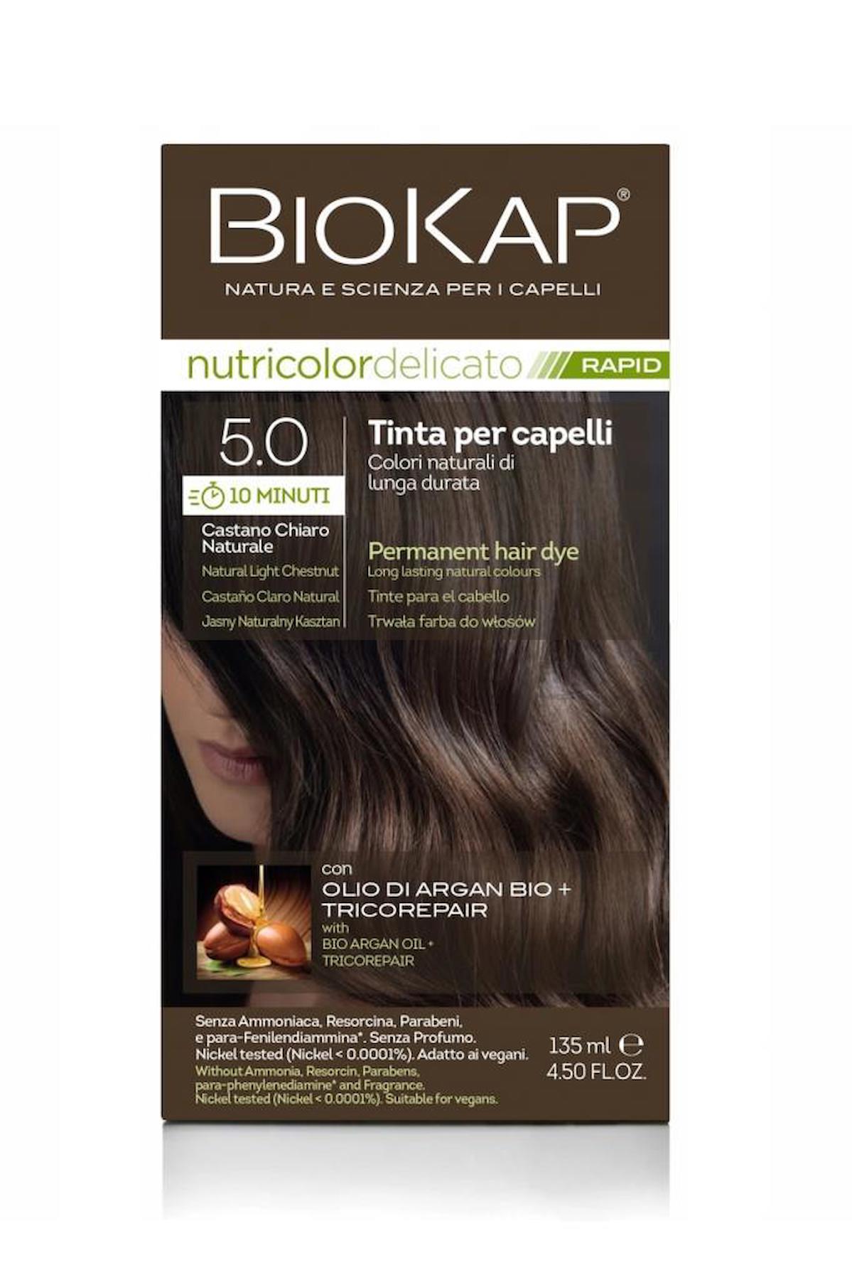 BioKap 5.0 Doğal Açık Kestane Amonyaksız Krem Saç Boyası 135 ml