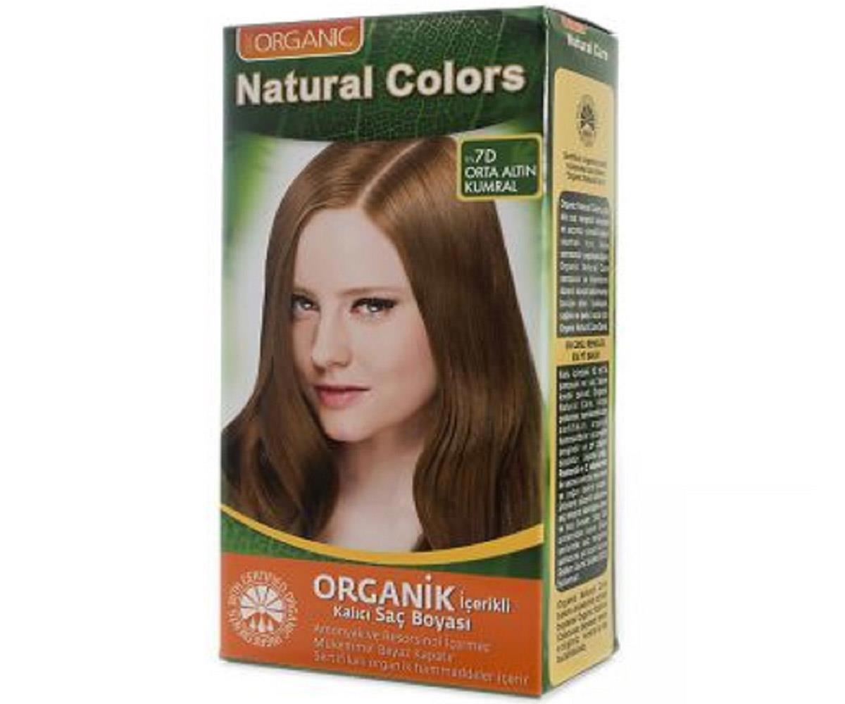Natural Colors 7D Orta Altın Kumral Organik Krem Saç Boyası