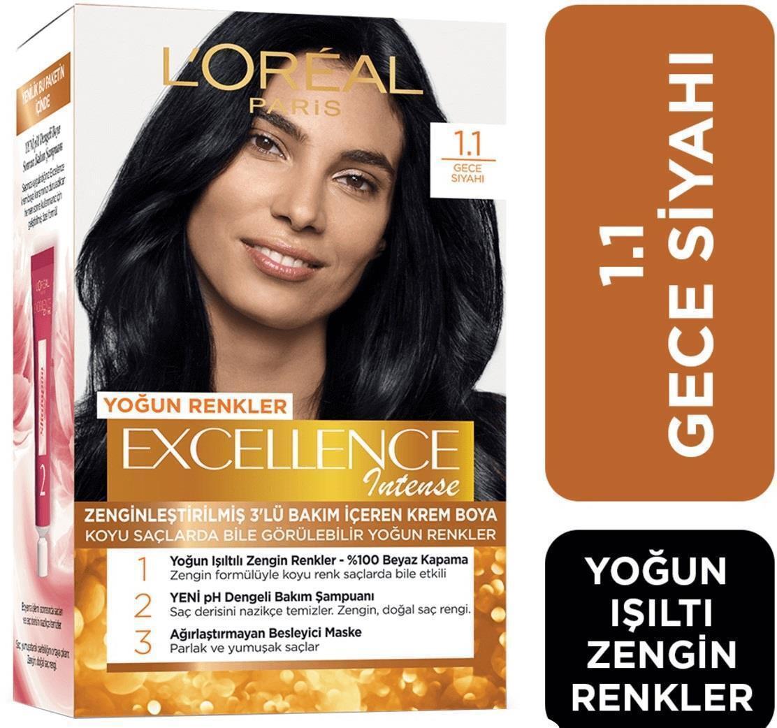 L'Oréal Paris 1.1 Gece Mavisi Krem Saç Boyası 48 ml