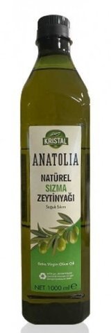 Kristal Anatolia Natürel Polifenolsüz Soğuk Sıkım Olgun Hesap Pet Sızma Zeytinyağı 1 lt