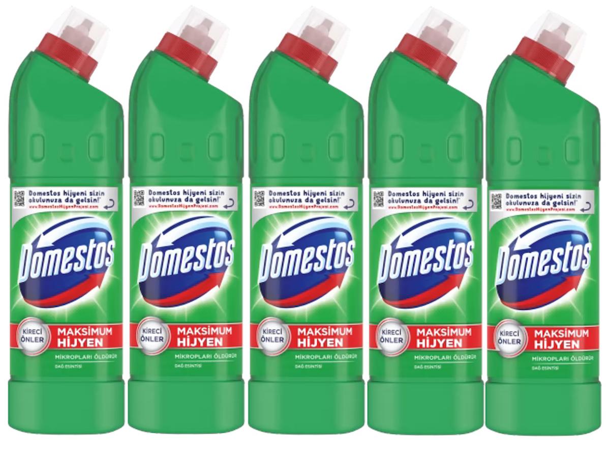 Domestos Dağ Esintisi Beyazlar İçin Jel Çamaşır Suyu 5x750 ml