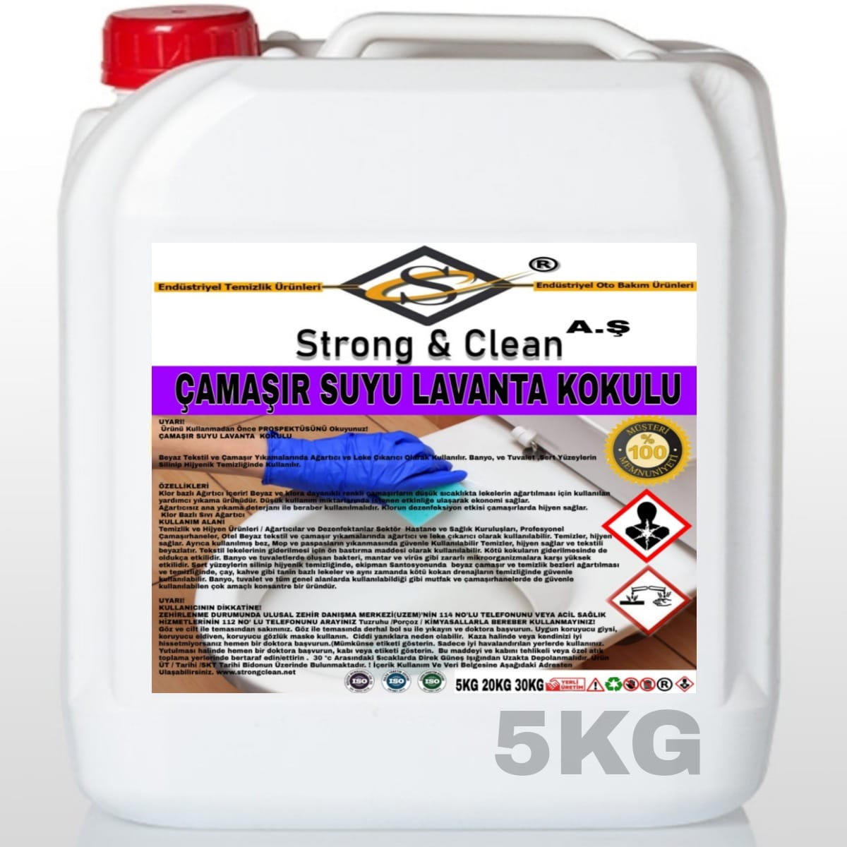 Strong & Clean Lavanta Kokulu Renkliler İçin Sıvı Çamaşır Suyu 5 kg