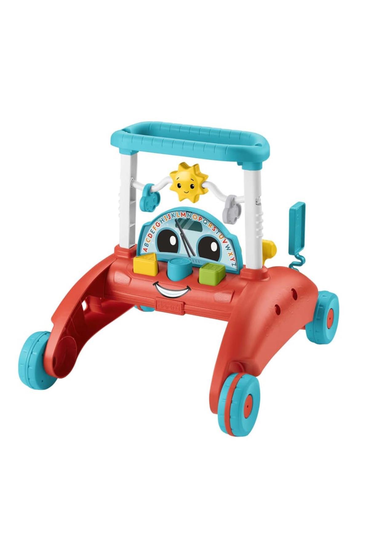 Fisher Price Harfli 4 Tekerlekli Oyuncaklı Müzikli Yürüme Arkadaşı Yürüteç Kırmızı