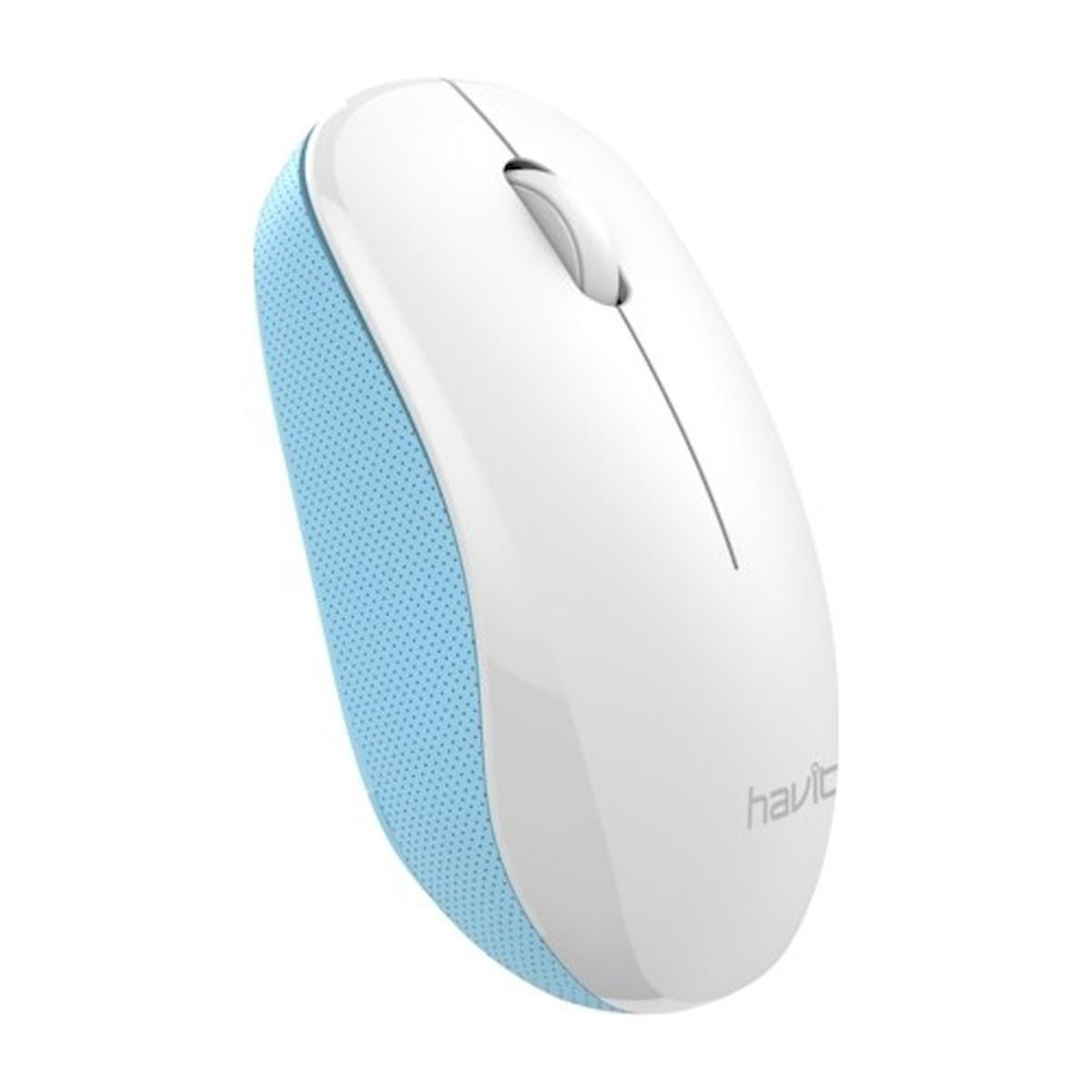 Havit MS66GT Kablosuz Beyaz-Mavi Optik Mouse