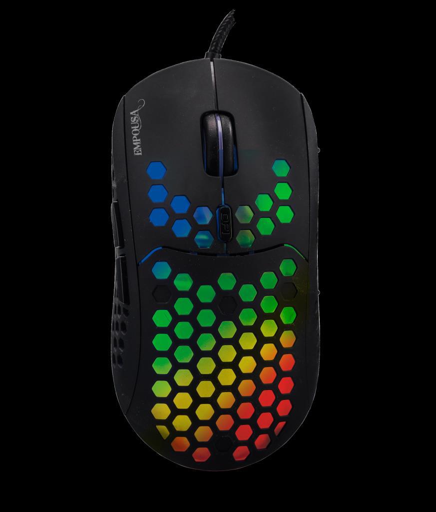 Inca IMG-346 RGB Makrolu Kablolu Siyah Gaming Mouse
