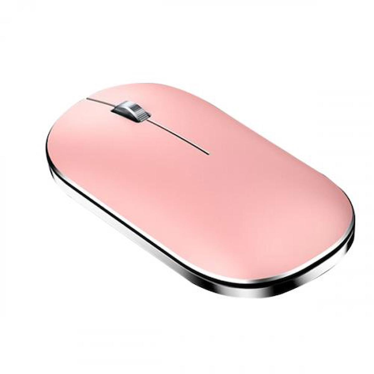 Polham Mobile 1600Dpı Sessiz Ergonomik Yatay Kablosuz Pembe Mouse