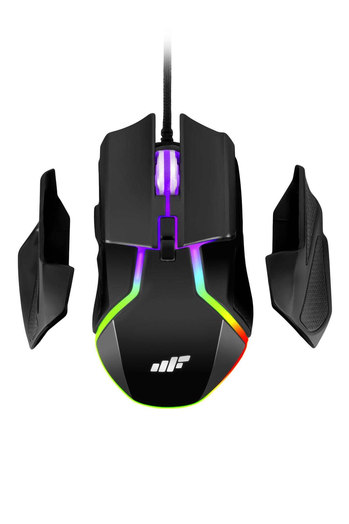 Mf Product 0589 RGB Makrolu Kablolu Siyah Gaming Mouse