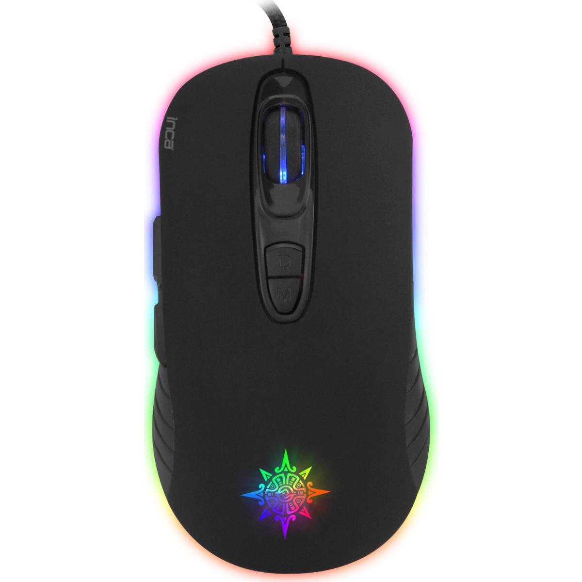Inca IMG-348 RGB Makrolu Kablolu Siyah Gaming Mouse