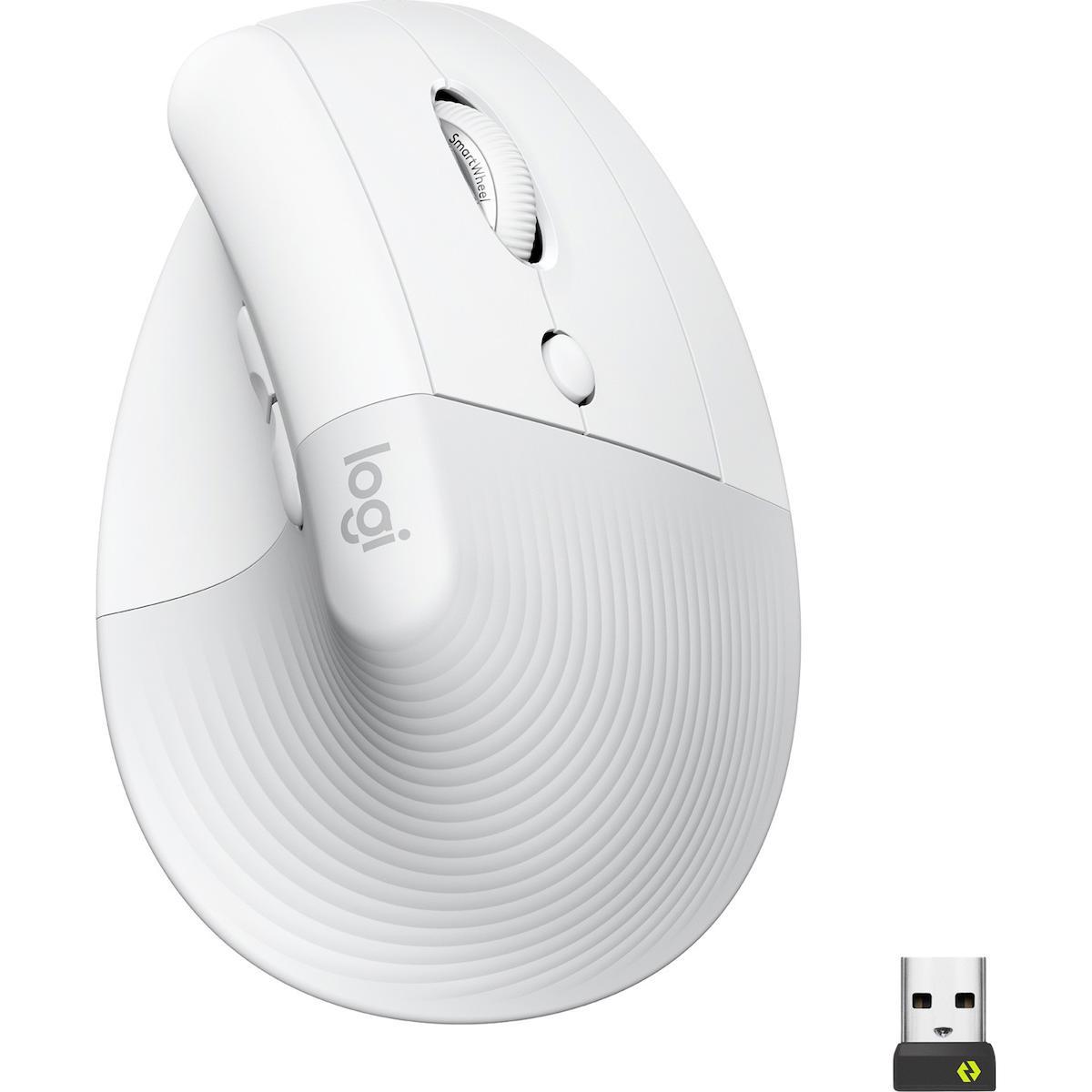 Logitech Sessiz Ergonomik Dikey Makrolu Kablosuz Beyaz Mouse