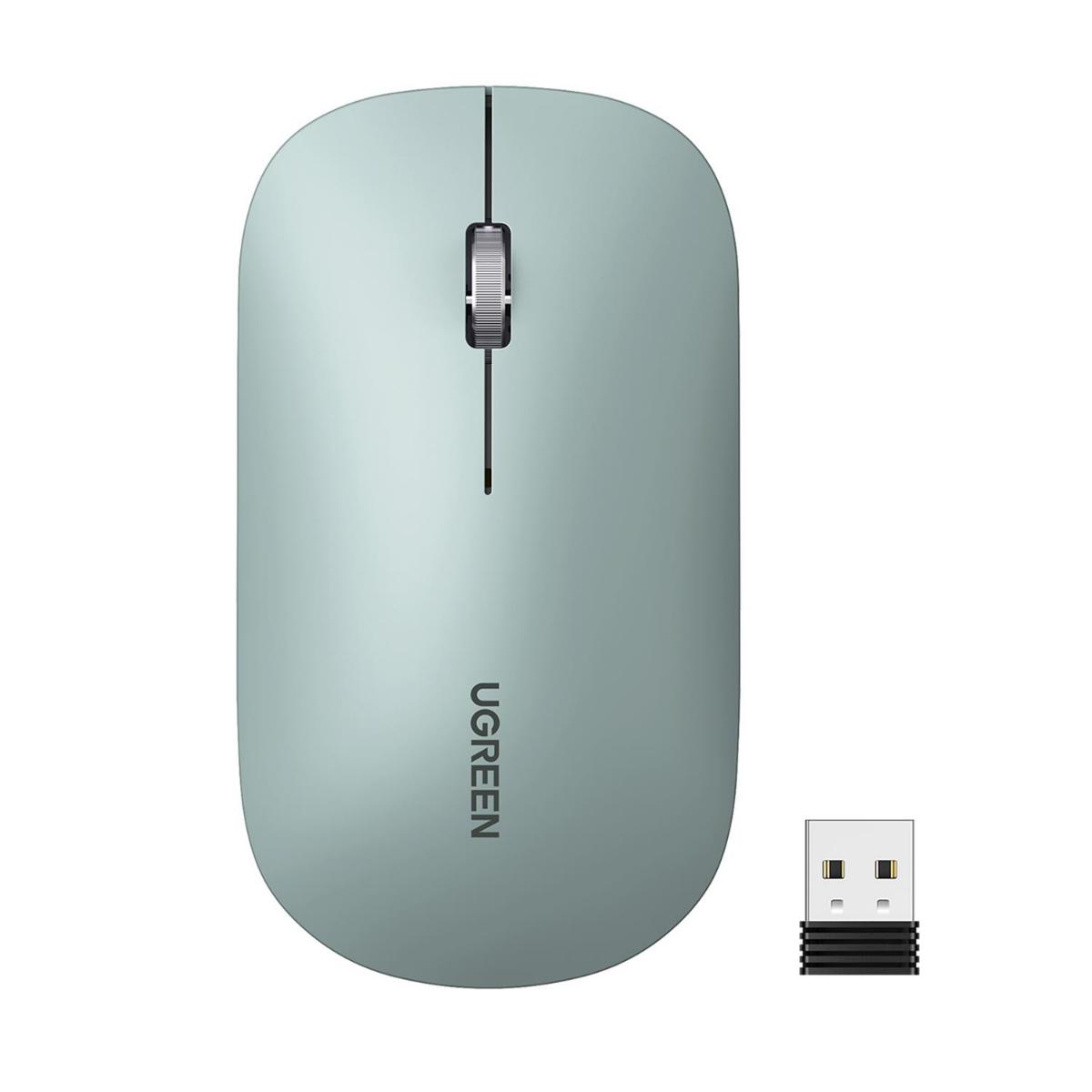 Ugreen Mt02323-90374 Sessiz Ergonomik Kablosuz Yeşil Optik Mouse