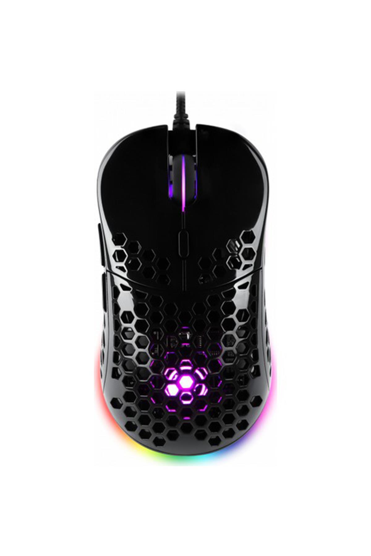 Gamepower Sendo Glossy RGB Makrolu Kablolu Siyah Optik Mouse