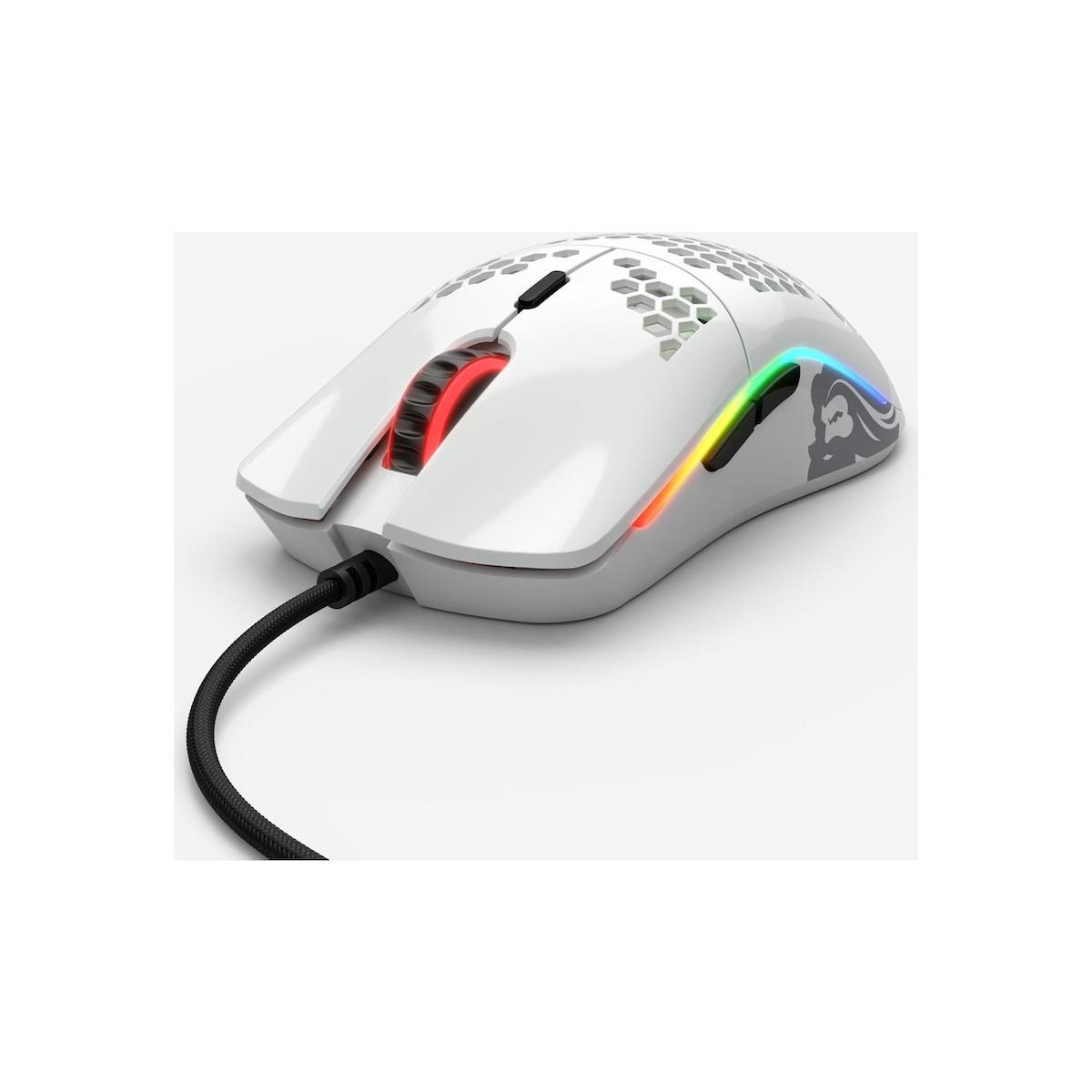 Glorious RGB Makrolu Kablolu Beyaz Gaming Mouse