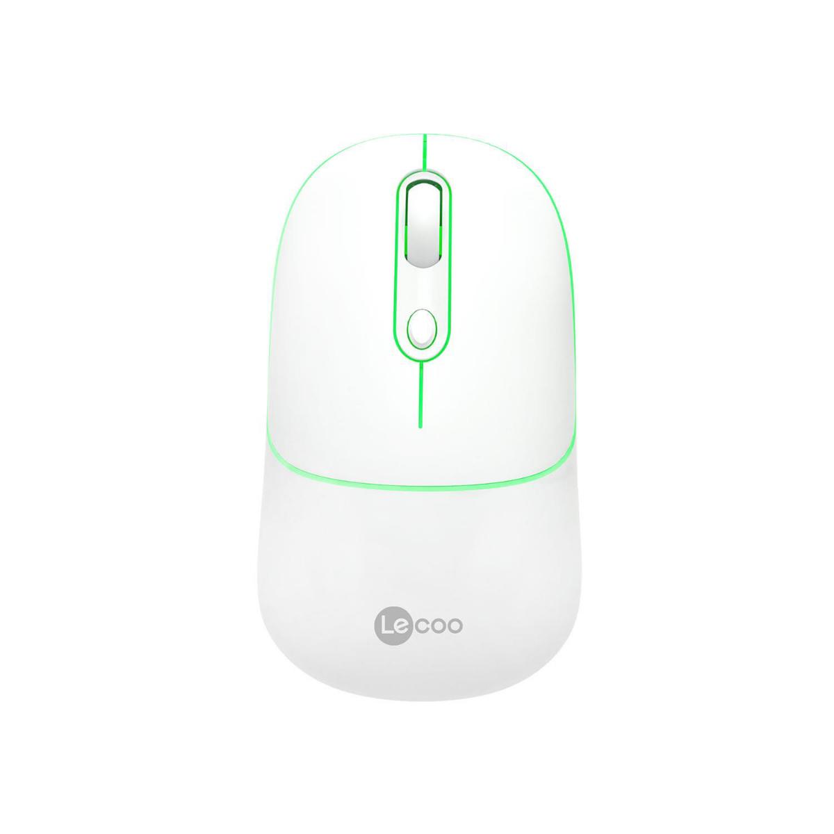 Lenovo WS210 RGB Makrolu Kablosuz Beyaz Optik Mouse