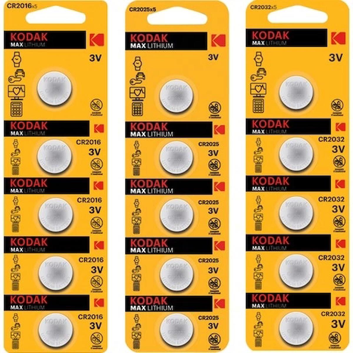 Kodak CR2032 3 V Lityum Düğme Pil 5'li