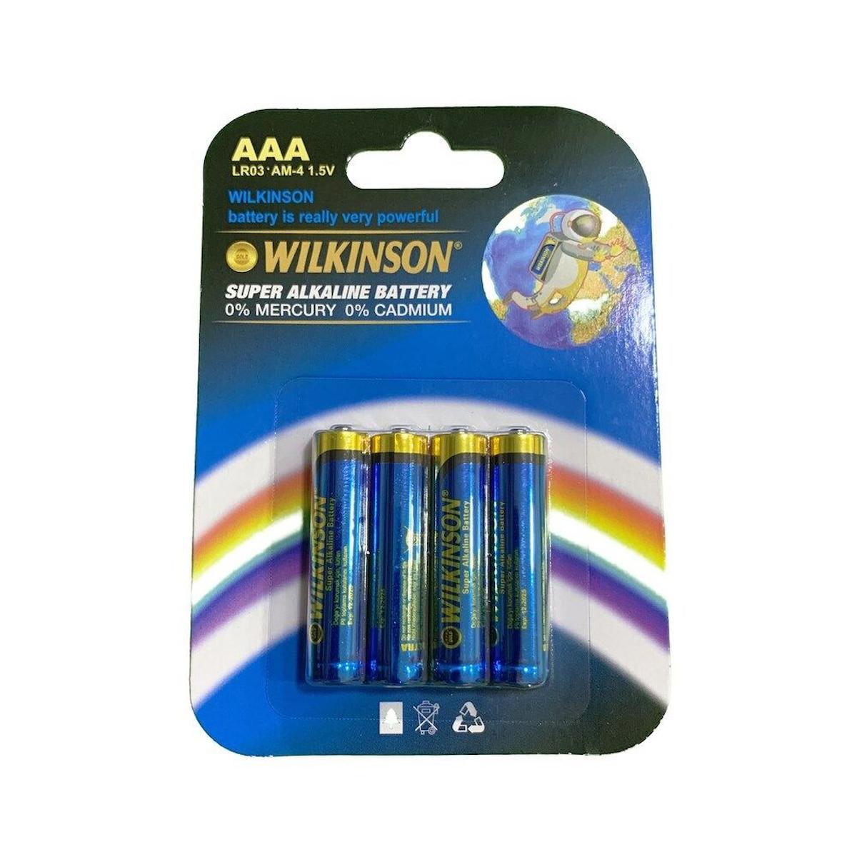 Wilkinson LR03AM4 1.5 V Alkalin AAA / İnce Kalem Pil 4'lü