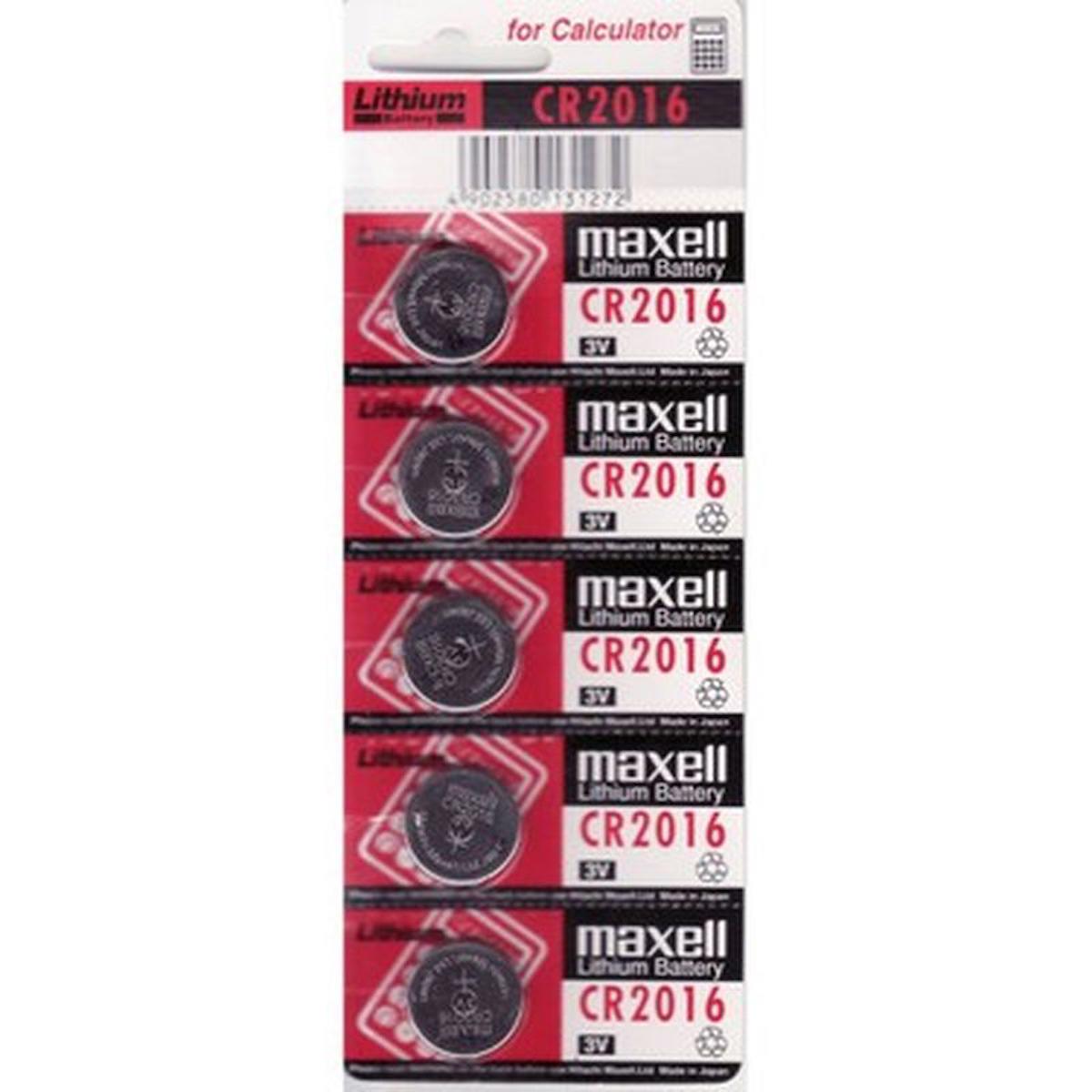 Maxell CR2016 3 V Lityum Düğme Pil 5'li