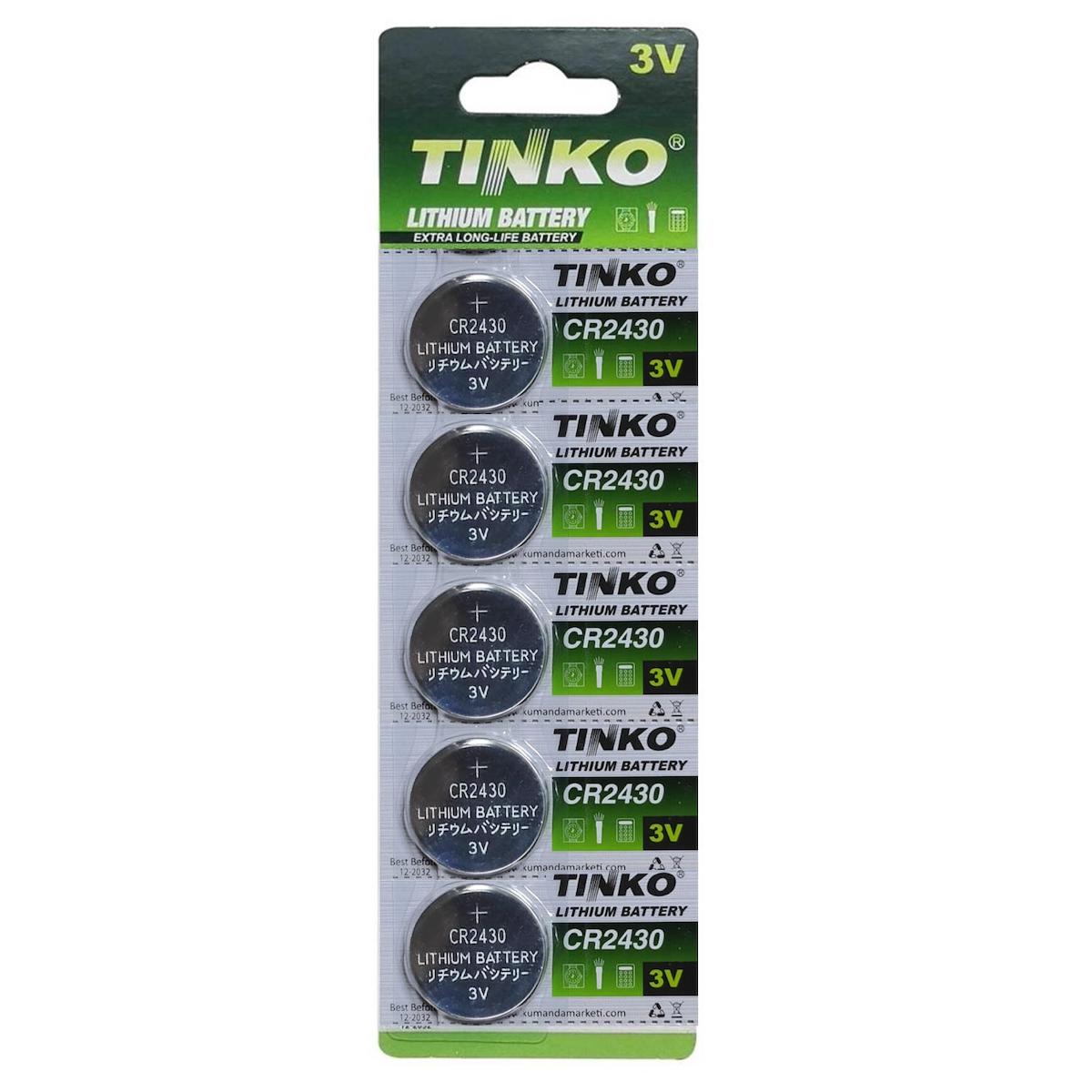 Tinko CR2430 3 V Lityum Düğme Pil 5'li