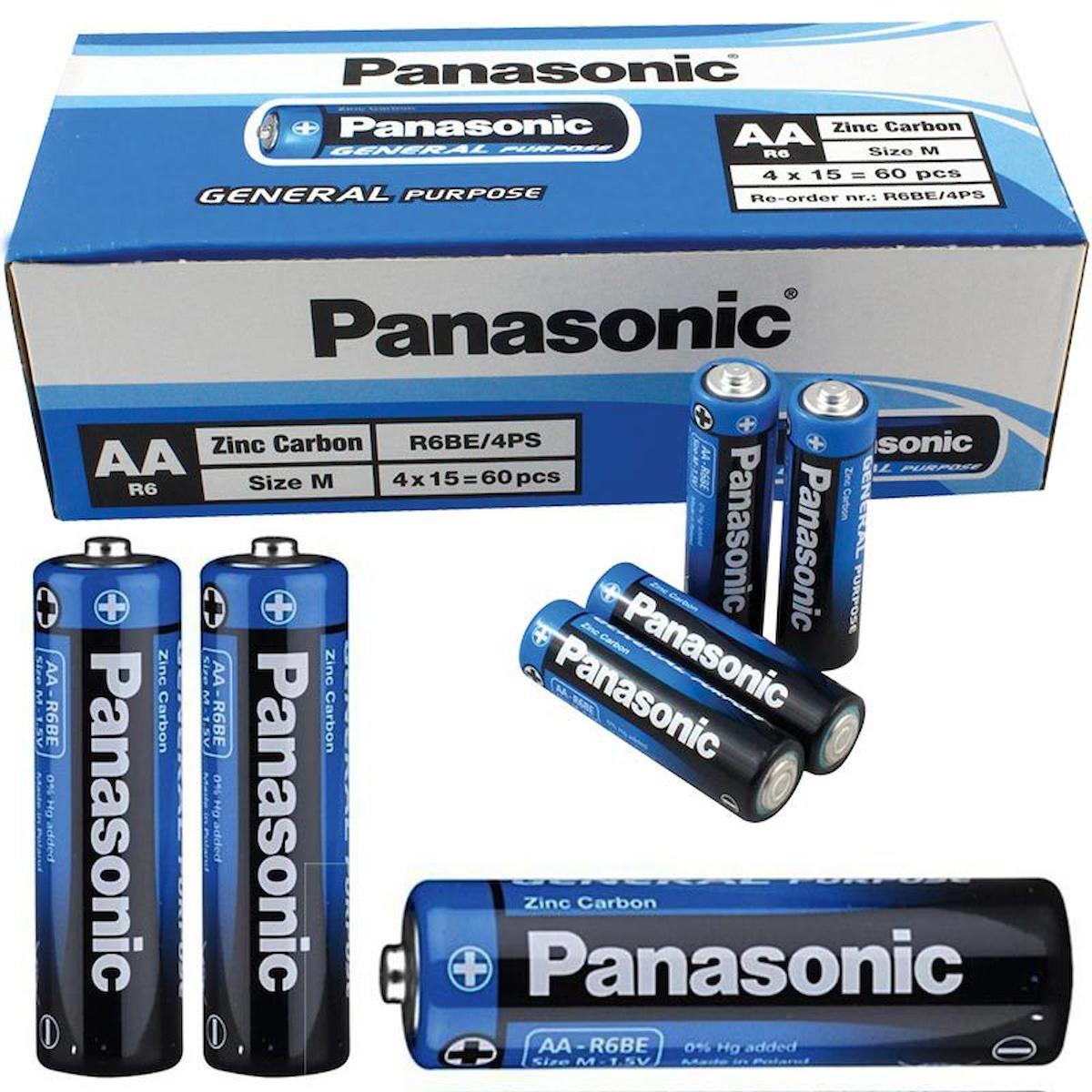 Panasonic R6BE4PS 1.5 V AA / Kalem Pil 60'lı