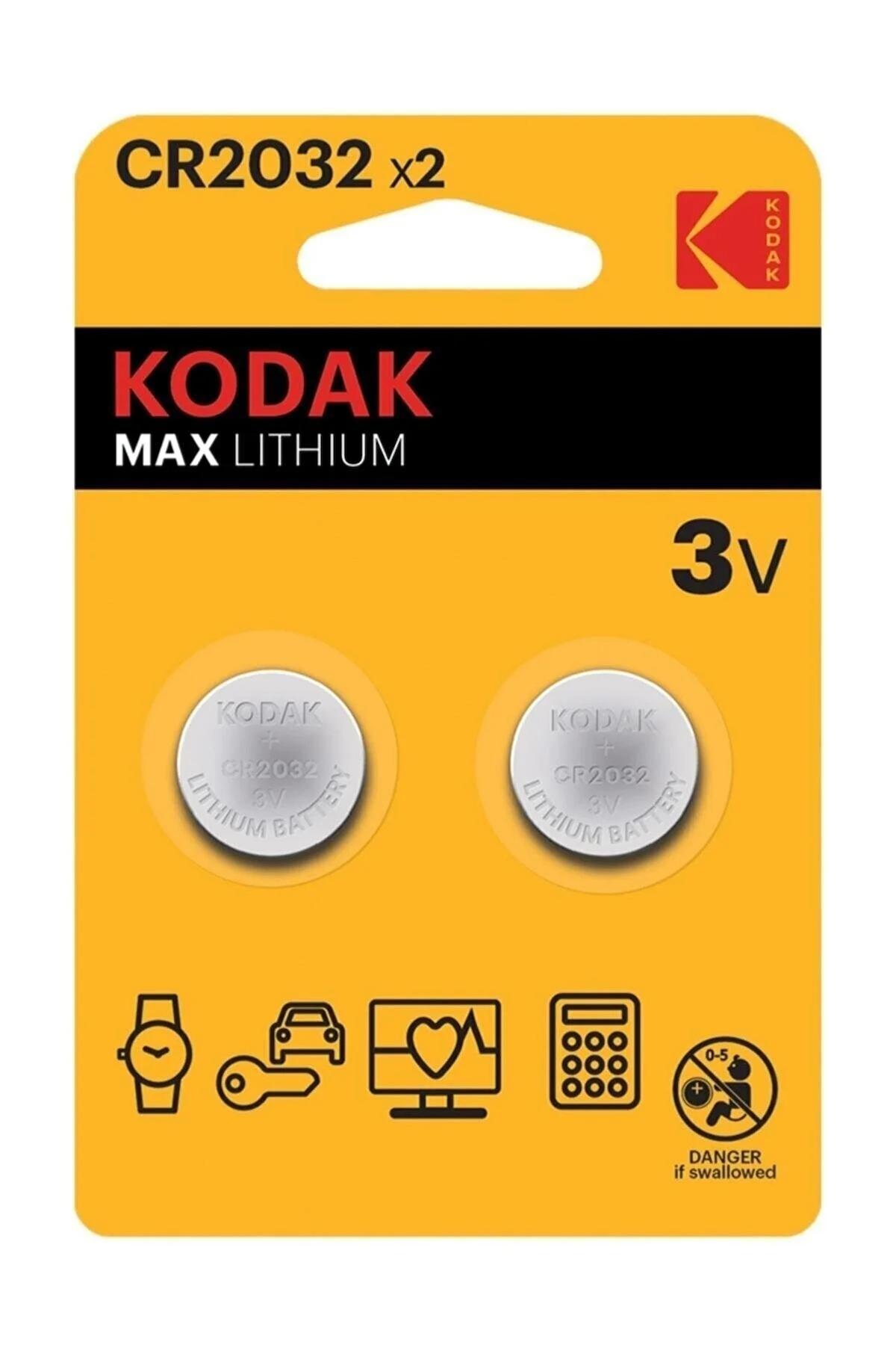 Kodak CR2032 3 V Lityum Düğme Pil 2'li