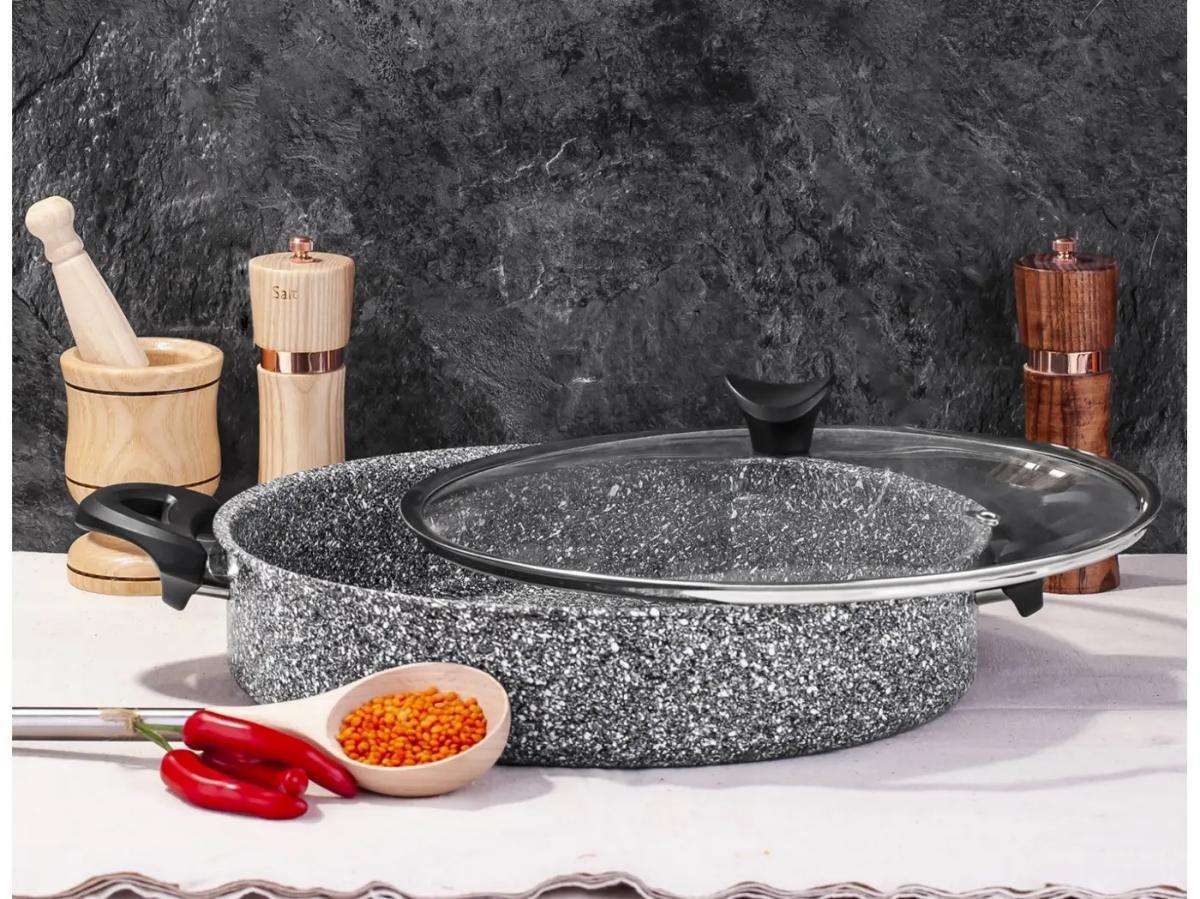 Taç 3466 Ultra Granit 32 cm Granit Basık Tencere