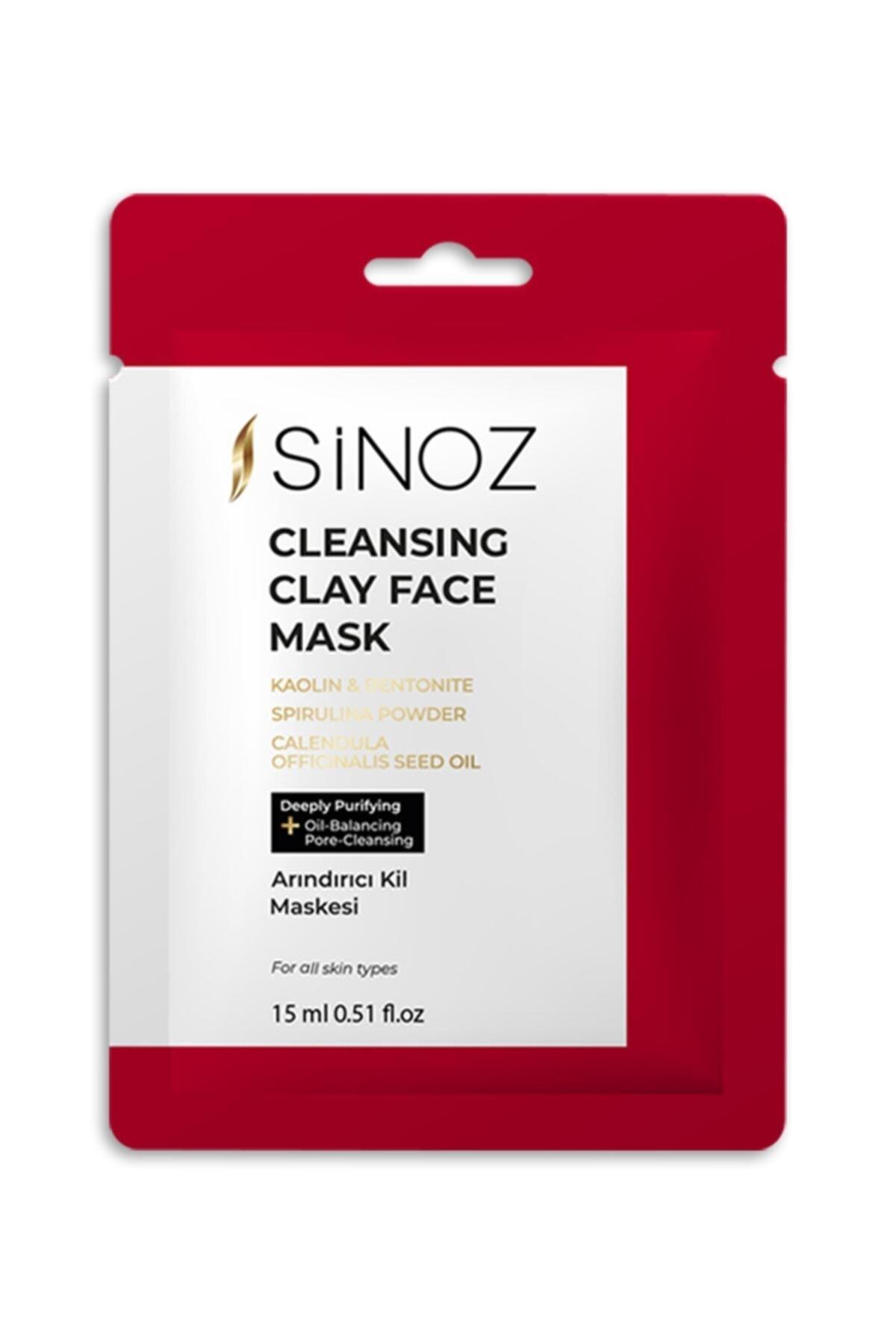 Sinoz Cleansing Clay Face Kağıt Yüz Maskesi 15 ml