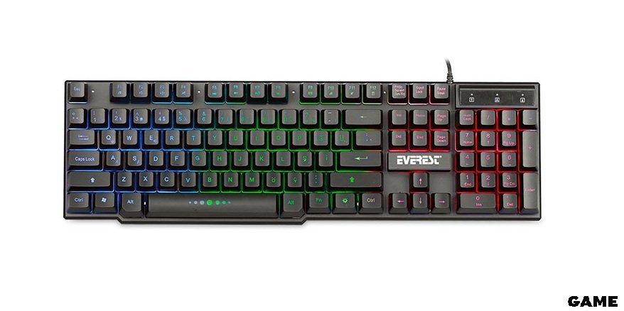 Everest KB-X88 Türkçe Q 104 Tuşlu Kablolu Siyah Gaming Klavye