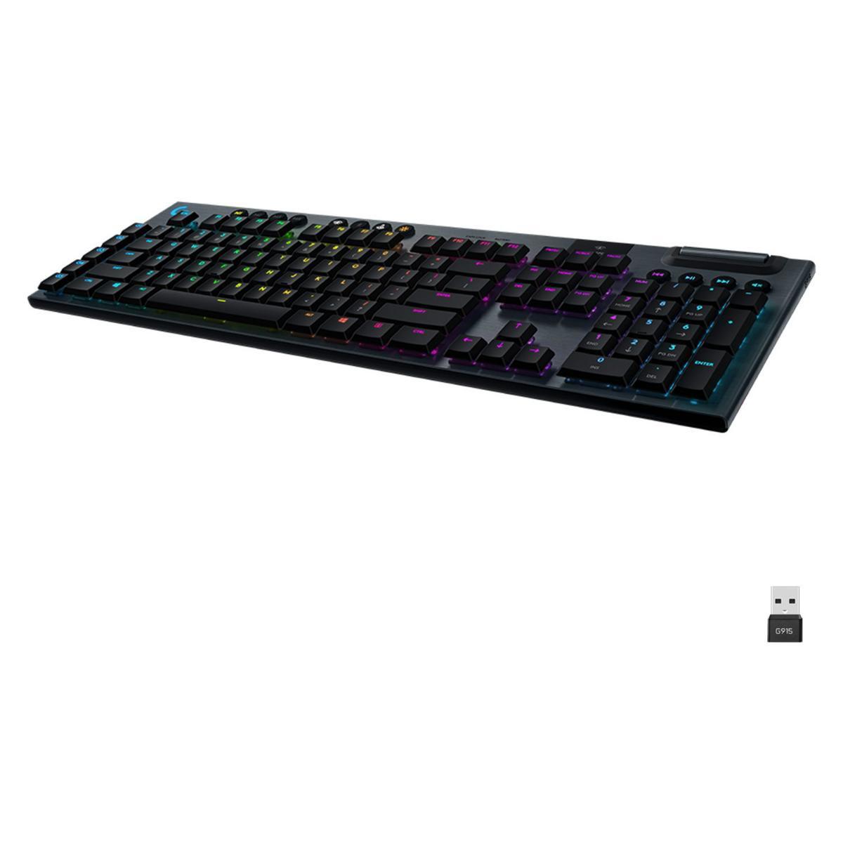 Logitech G915 İngilizce Q RGB 105 Tuşlu Kablosuz Siyah Gaming Klavye