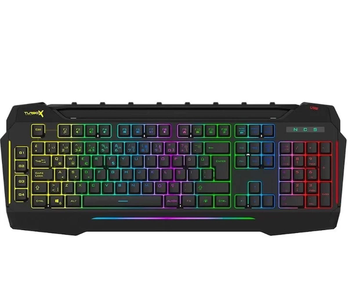 Turbox TRX-105 Türkçe RGB 104 Tuşlu Makrolu Kablolu Siyah Mekanik Hisli Gaming Klavye