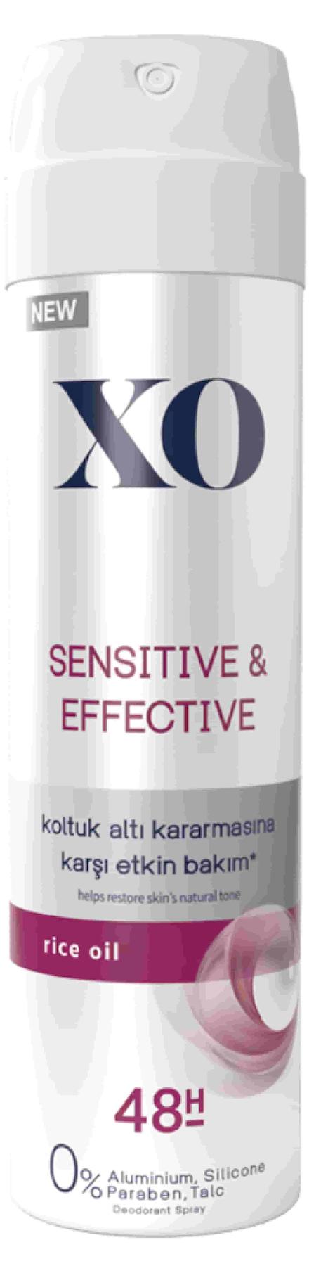 XO Sensitive Effective Sprey Kadın Deodorant 150 ml