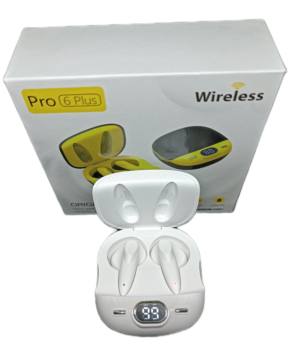 AnyCast Pro6 Plus 5.0 Işıklı Gürültü Önleyici Oyuncu Kablosuz Kulak İçi Bluetooth Kulaklık Beyaz
