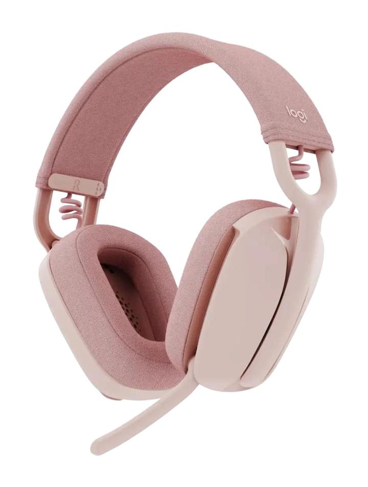 Logitech Zone Vıbe 100 5.2 Gürültü Önleyici Kablosuz Kulak Üstü Bluetooth Kulaklık Pembe