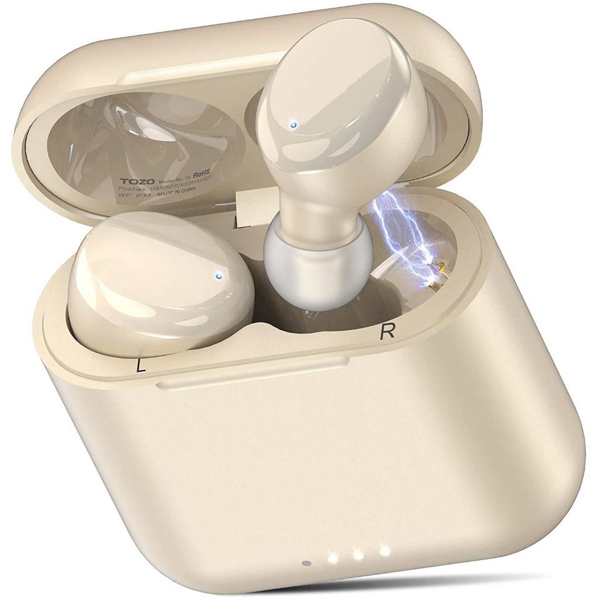 Tozo T6 Su Geçirmez 5.3 Gürültü Önleyici Kulak İçi Bluetooth Kulaklık Gold