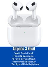 Bakeey Airpods 3. Nesil 5.0 Kulak İçi Bluetooth Kulaklık Beyaz