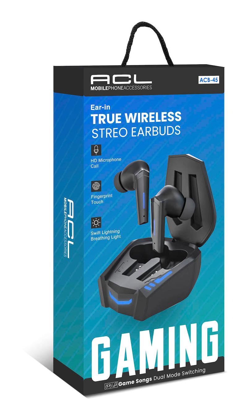 Acl Gaming True Wireless Earbuds 5.0 Gürültü Önleyici Oyuncu Kulak İçi Bluetooth Kulaklık Siyah