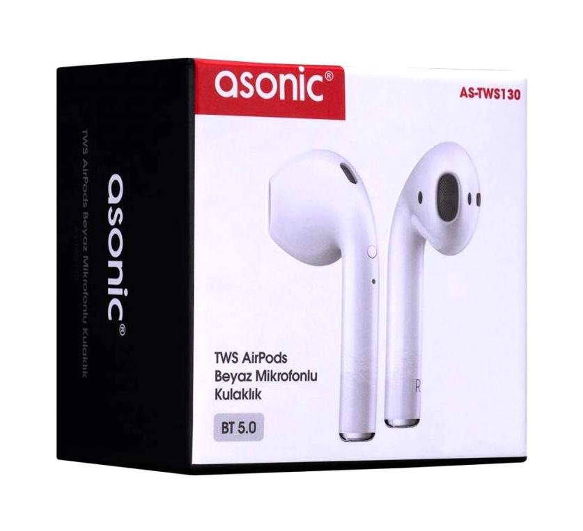 Asonic AS-TWS130 5.0 Kulak İçi Bluetooth Kulaklık Beyaz