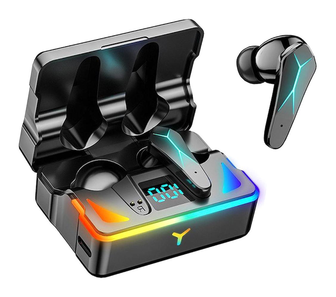 Sprange GM8 Işıklı Gürültü Önleyici Oyuncu Kulak İçi Bluetooth Kulaklık Siyah