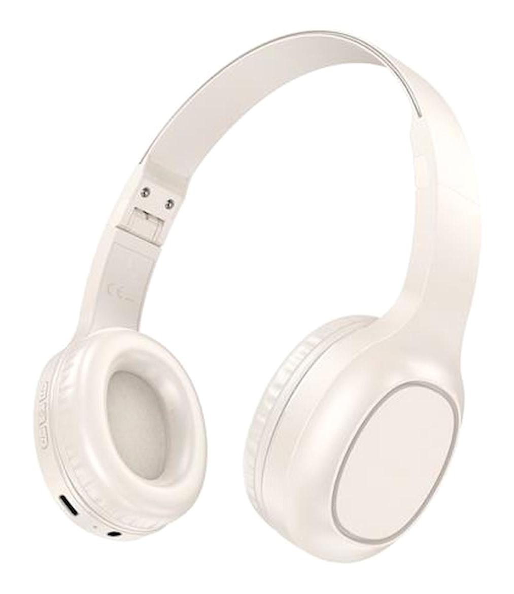Polhammobile 5.3 Gürültü Önleyici Kablosuz Kulak Üstü Bluetooth Kulaklık Beyaz