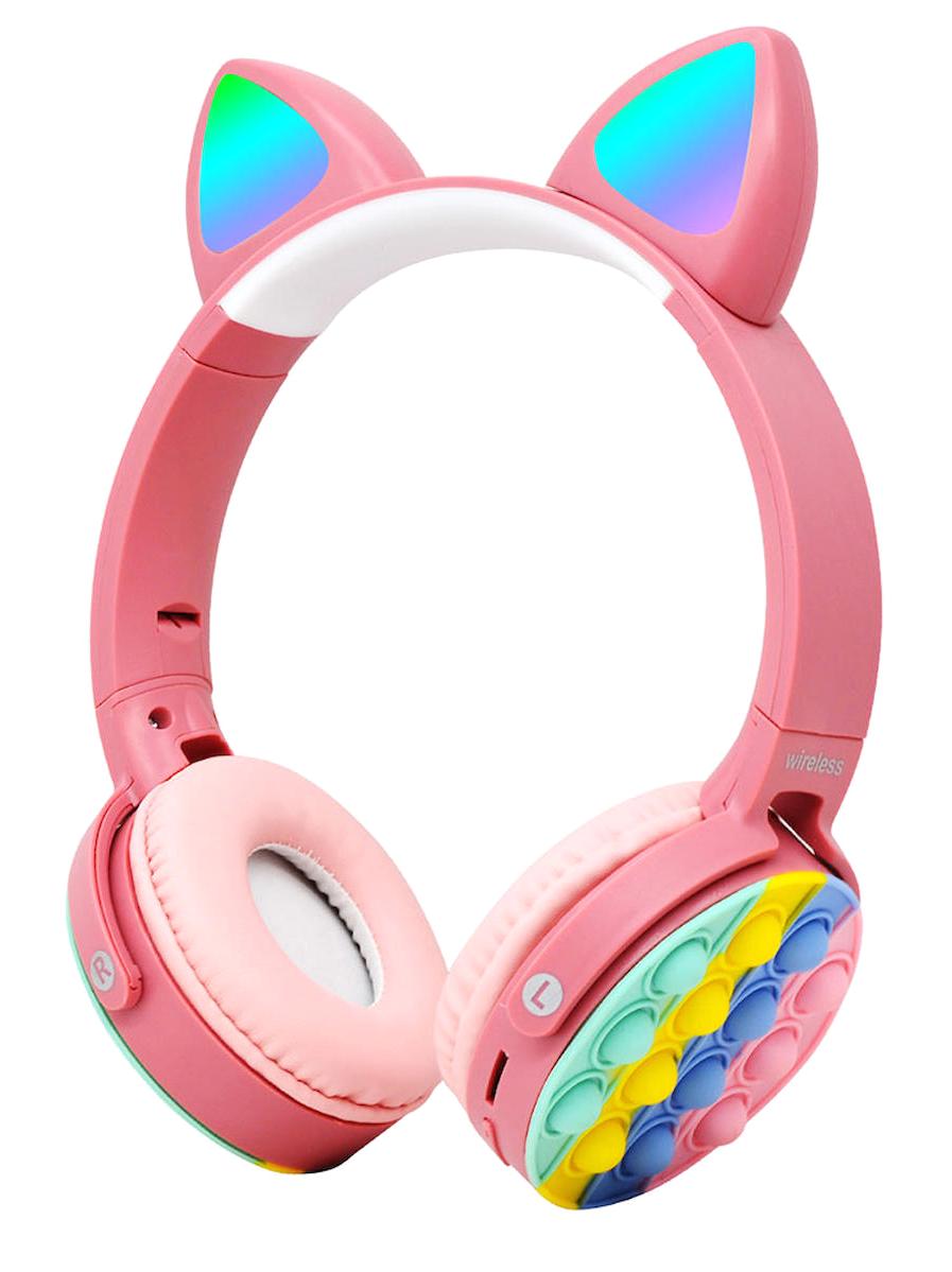 Zore CXT-950 Işıklı Kulak Üstü Bluetooth Kulaklık Pembe