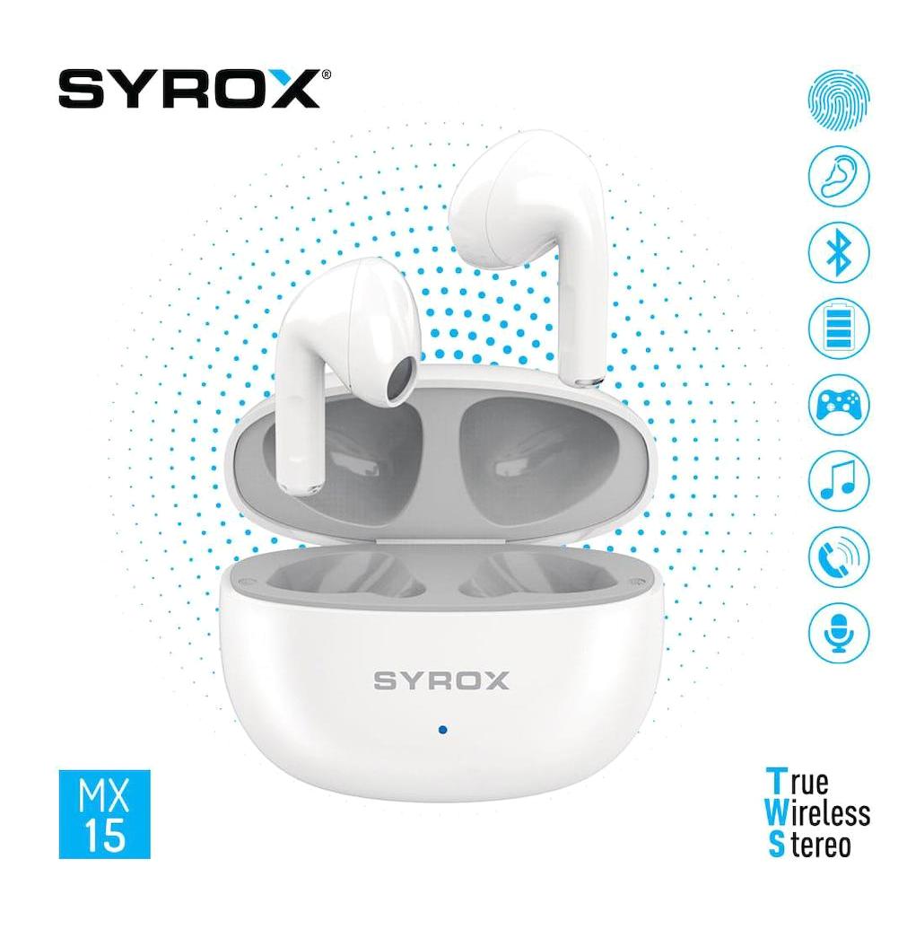 Syrox MX15 5.3 Kulak İçi Bluetooth Kulaklık Beyaz