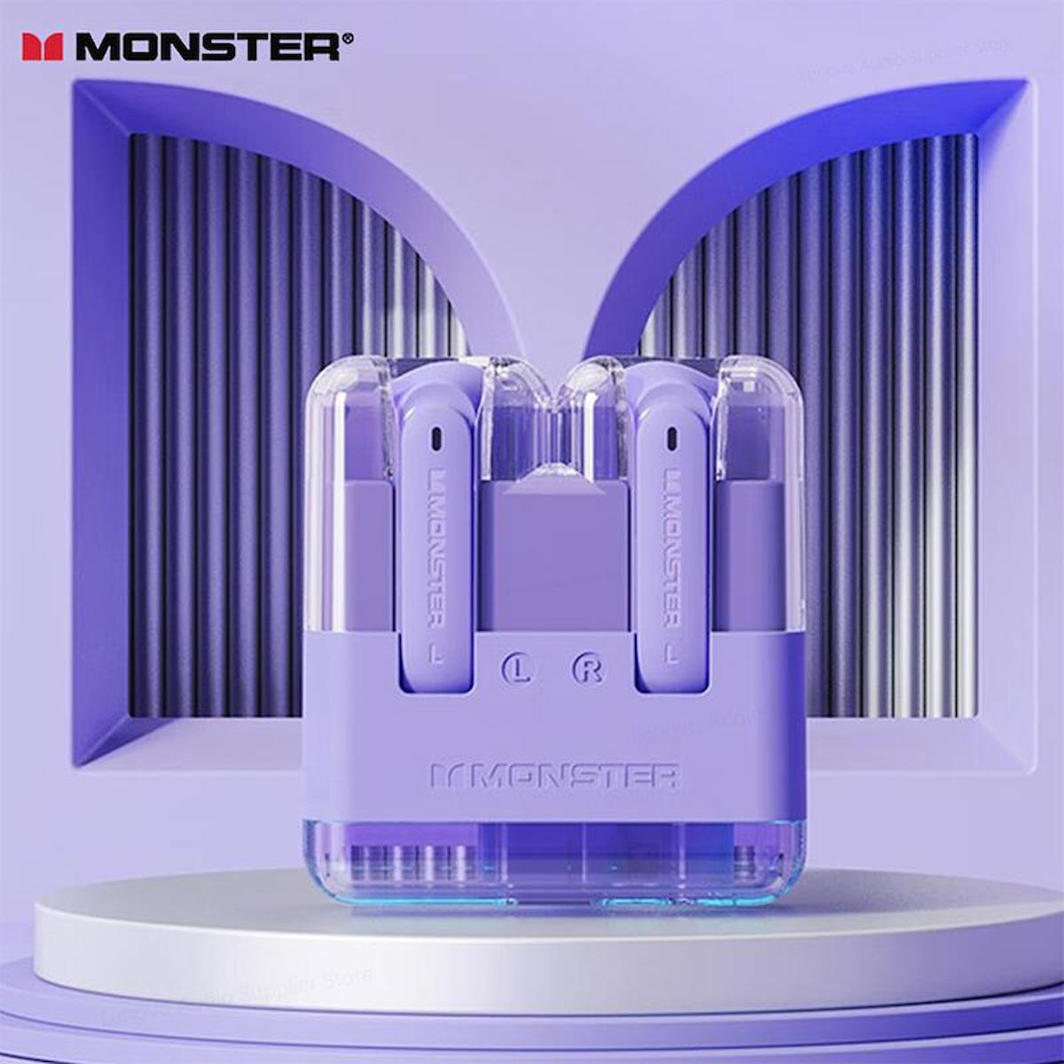 Monster Airmars XKT12 5.3 Oyuncu Kulak İçi Bluetooth Kulaklık Mor