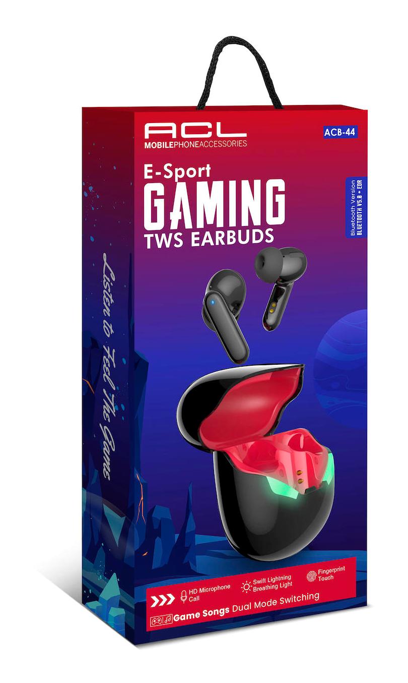 Acl Gaming Tws Earbuds 5.0 Gürültü Önleyici Oyuncu Kulak İçi Bluetooth Kulaklık Siyah
