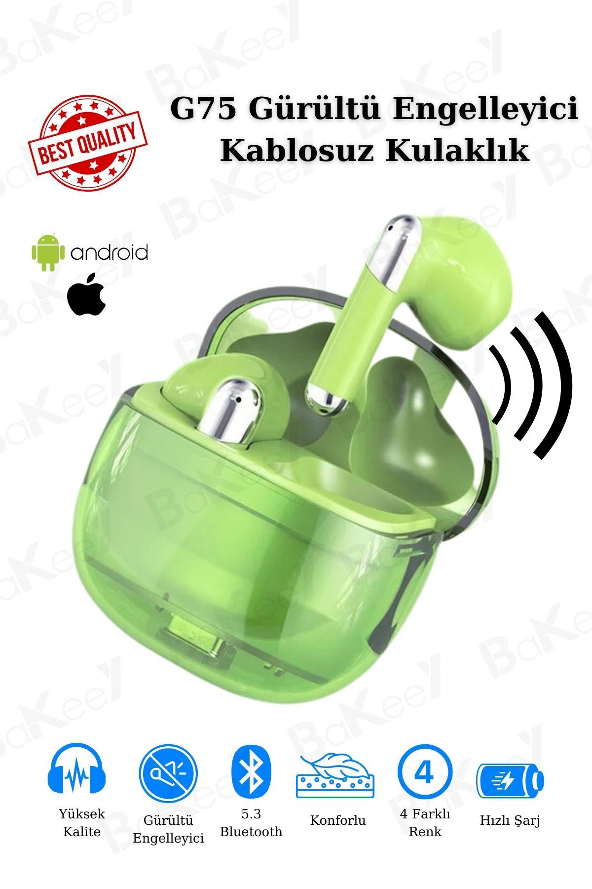 Bakeey Wireless Ios 5.3 Gürültü Önleyici Kablosuz Kulak İçi Bluetooth Kulaklık Yeşil