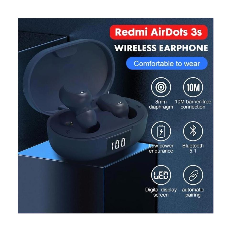 GLR Tech AIRDOTS3S 5.0 Kulak İçi Bluetooth Kulaklık Mavi
