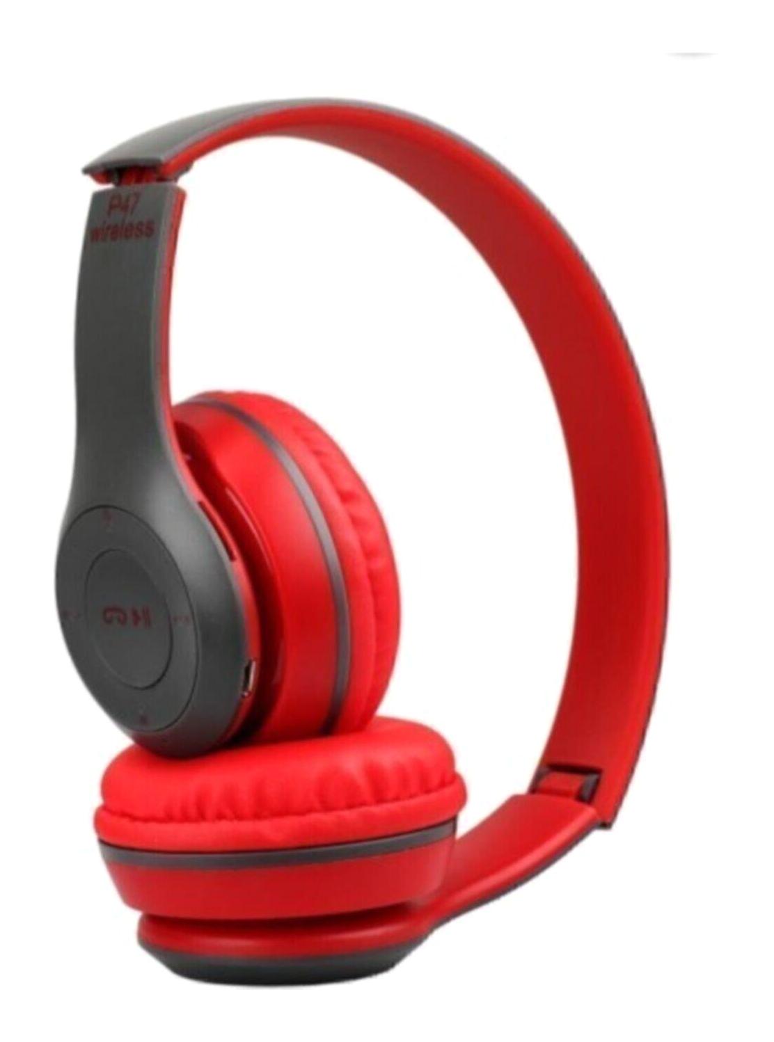 Madepazar P47 5.0 Kablosuz Kulak Üstü Bluetooth Kulaklık Kırmızı