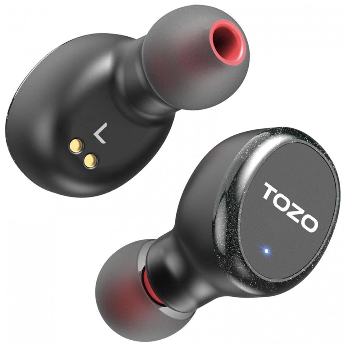 Tozo T10S IPX8 Su Geçirmez 5.3 Gürültü Önleyici Kablosuz Kulak İçi Bluetooth Kulaklık Siyah