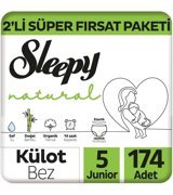 Sleepy Natural 5 Numara Organik Külot Bebek Bezi 2x174 Adet